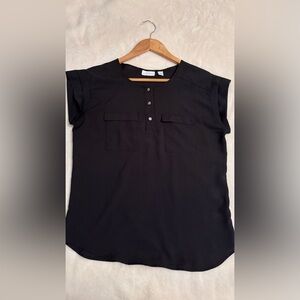 New York and Company - Black Button-Up Women's Top - excellent condition